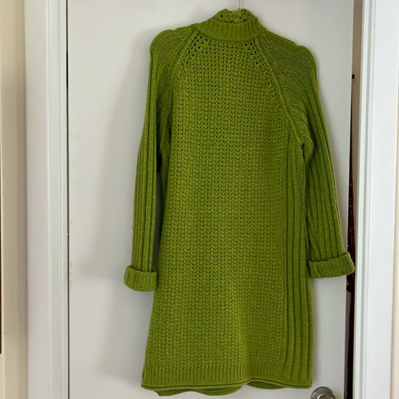 Vintage Sundance Green Lambswool Blend Snap Front Cardigan Coat - Picture 3 of 10